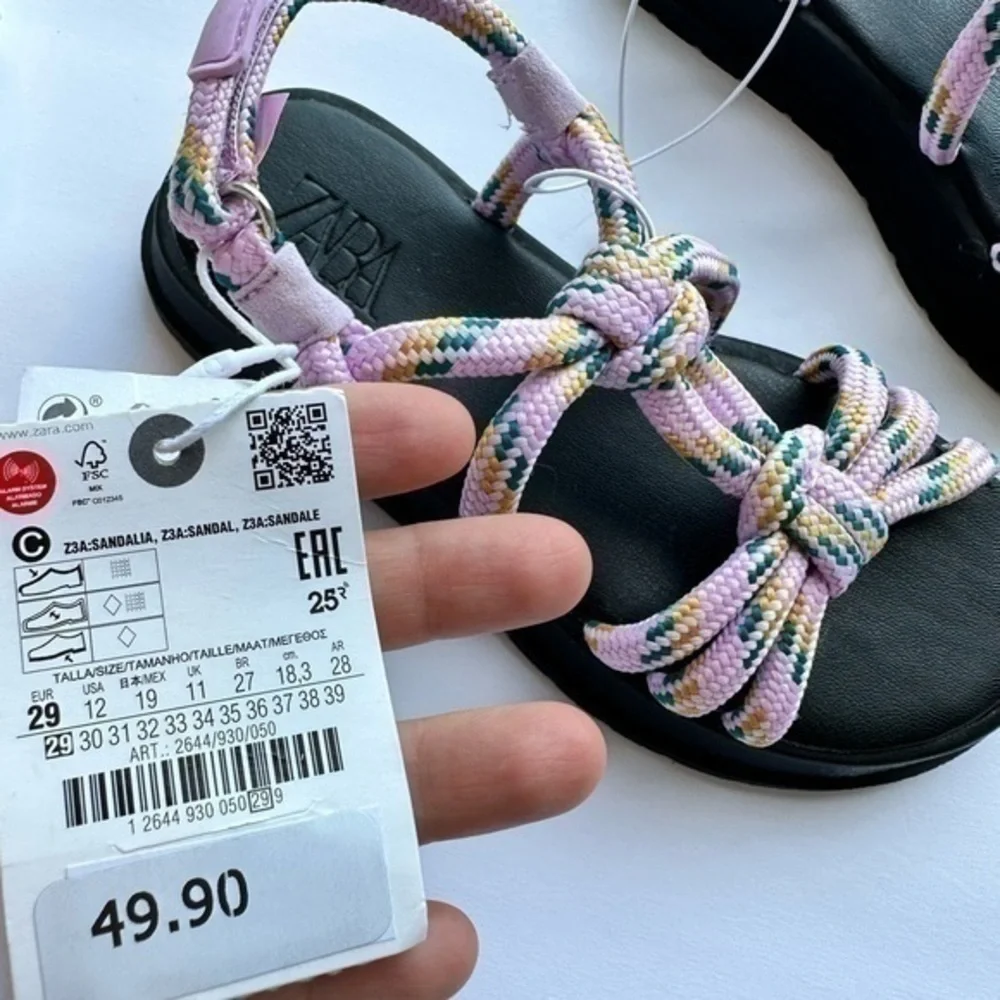 ZARA KIDS KNOTTED CORD SANDALS 2644/930